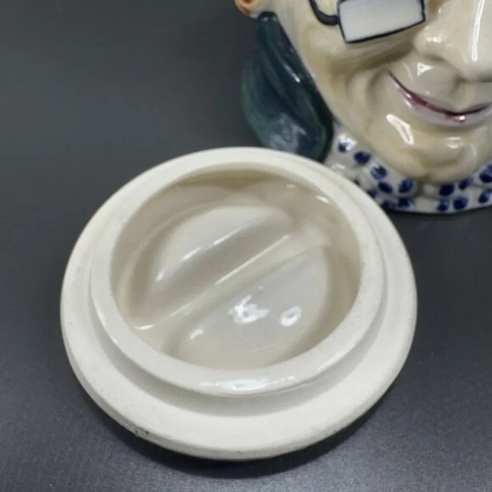 Wales China Japan‎ Toby Character Biscuit Holder Container Jar Ceramic Japan VTG